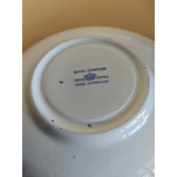 Vintage Royal Stafford Bone China Corset Cup & Saucer Set Burnt Orange with gold - Picture 9 of 13